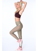 Leggings mit transparentem Khaki-Streifen MR13861 – Online-Shop – Boutique